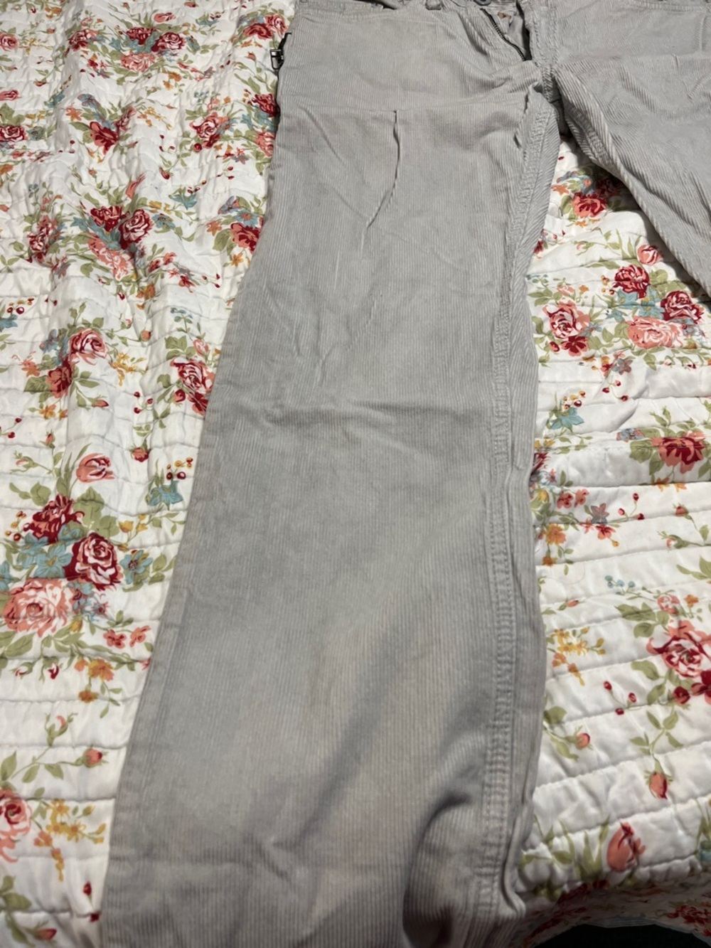 Sean John Light Gray Corduroy Men's Pants - Picture 3 of 6
